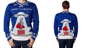 And here we see an alien going down the chimney. Hate to find out what happened to Santa Claus.