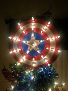 It even lights up. I'm sure any Cap fan would treasure it on their tree.