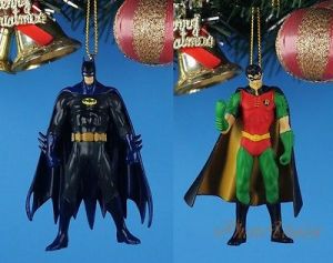 Well, at least they have the Batman in his black batsuit. The Robin one doesn't look bad either. Brought to you from Hallmark.