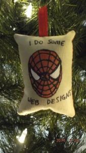 But not in a way that other people do it. His web design has more with doing catching bad guys in webs.
