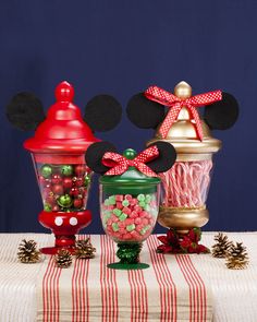 Well, 2 of them have bows on the top. So you can't say they're necessarily Mickey jars. But all have the ears.