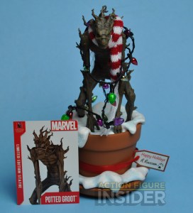 However, this Groot seems scarier than he does in Guardians of the Galaxy. But at least he's helping with Christmas lights.