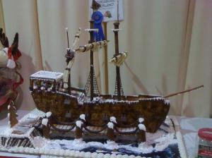 Yes, this is another gingerbread ship. Though it looks quite abandoned if you get my drift.