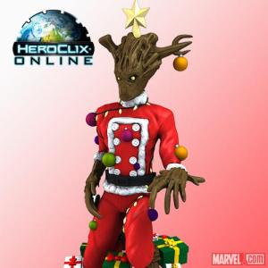 I know this doesn't look anywhere near Groot from the movie. But you have to like how he's in Santa suit and wears ornaments.