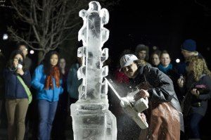 Now that's kind of redundant. I mean who does a chainsaw sculpture of a chainsaw?