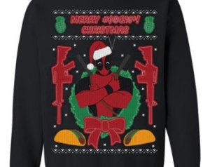 Because nothing brings the spirit of peace on earth than standing between 2 machine guns. Nice Deadpool.