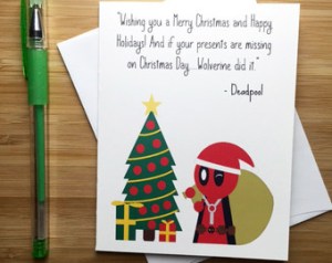 I think he did steal the presents and he's blaming Wolverine for it. Because that's Deadpool.