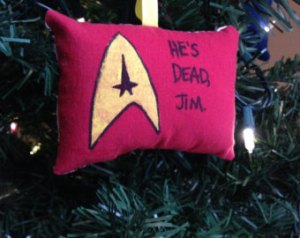 This is especially the case with red shirts. And explains why this ornament pillow is red.