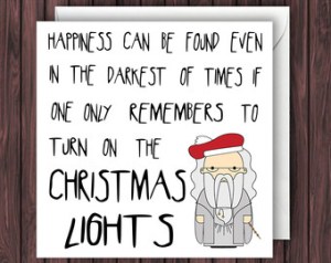 Okay, Dumbledore didn't quite say that in the books. But you get the idea.