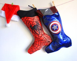 This features stocking boots of Captain America and Spider Man. Since they're 2 of the most popular Marvel superheroes around.