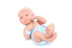 From Refinery29: "This anatomically correct grandpa-baby is the stuff toddler nightmares are made of. Ed Asner, is that you?"