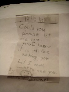 Guess this kid doesn't buy in the whole Santa thing. You probably have that with kids sometimes.