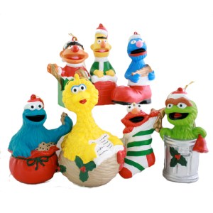 Includes Ernie, Bert, Grover, Cookie Monster, Big Bird, Elmo, and Oscar. Each of these has quite a clever spin.