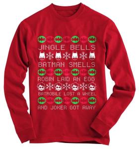 But such version of him smelling makes a great ugly Christmas sweater. See it for yourself.