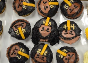 These cupcakes feature players from the team. Like the Polamalu one the best.