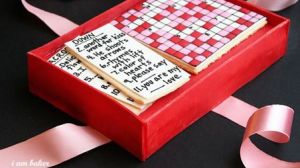 Yes, it's a cookie crossword puzzle for Valentine's Day. Some have the squares. Others have clues.