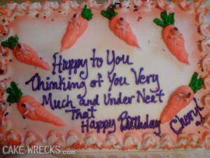 I guess someone didn't follow directions to the letter. Also, those babies on carrots are freaky.