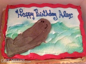 Because to me it looks like a smiling turd in the water. Disgusting.