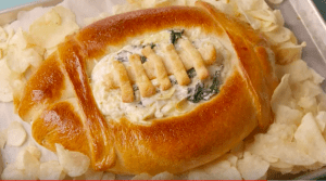 Did I say it was in a football bread bow? No? Well, there you have it.