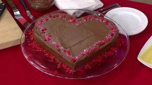 I'm sure plenty of women would love a cake like this from their significant other. Love the chocolate icing.
