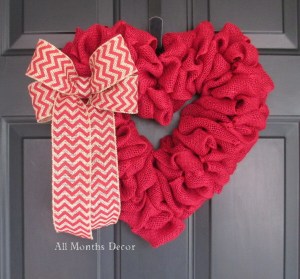 Well, that's quite a rustic looking wreath though made from burlap. Makes you feel all warm and fuzzy inside.