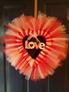 It even has the word love in the center. And the tulle is in red, white and pink.