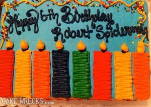 Just don't mind that whoever decorated this cake can't count. Because there are 8 candles which is more than there should be.