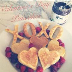 Yes, I have V-Day pancakes again. But they're done in a different style than the others.
