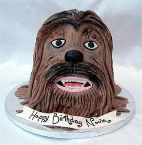 This is kind of demented if you think about it. Also, that doesn't really look like Chewbacca. More like some brown shaggy dog.
