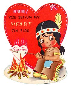 Okay, this is kind of offensive to Native Americans. If the heart roasting doesn't raise eyebrows, the speech should.