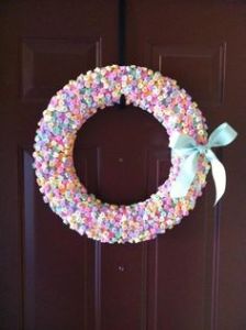 Well, at least this put the candy chalk hearts into good use. Love the bow, too.