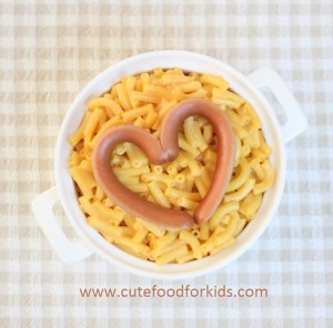 Well, this was made with one hotdog for the heart. But I bet this dish doesn't do wonders for the arteries.