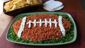 Okay, that sounds pretty disgusting. Doesn't help that the football is covered in bacon.
