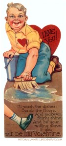 Well, this boy may not have much going for him. But he'll probably succeed in picking up chicks though he may not like doing chores.