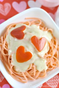 And the red peppers are in hearts. Yes, this is quite lovely and creative.