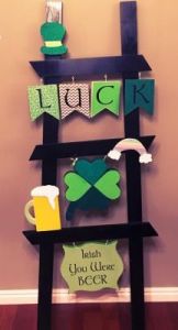 Includes rainbow, shamrock, and a beer mug. Still, might bring you luck with "Irish You Were Beer."
