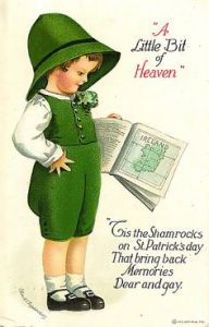 Though the kid's expression on his face reads something more sinister. And no, I don't think he's musing about Ireland either.