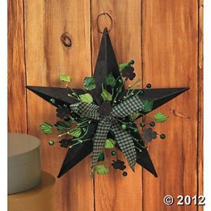 Yes, it has some shamrocks and green. But it's not the rustic decor meant for the barn.