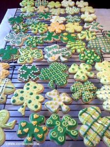 As you can see, these shamrocks are certainly professionally made. But they're all in patterns consisting of green, yellow, and white.