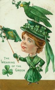 And in here even the bird of prey is green. Nevertheless, the woman has a rather oversized head for some reason.