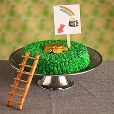Last year, I did a post on leprechaun traps. So I might as well include this cake in the mix this year.