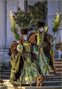 And they have tall feather headdresses to show it. Yet, I'm not sure about the lime green robes.