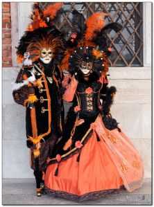 Sure they might seem like they're going to a Halloween party. But this is for the Venice Carnival which is in February or March.