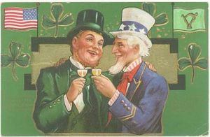 I know this is supposed to be a gesture of Irish and American friendship. But the Irish guy is represented by an oversized leprechaun.