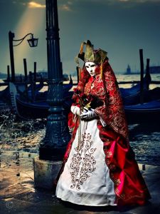 Helps if you have a veil of red and gold. Love the dress, by the way.