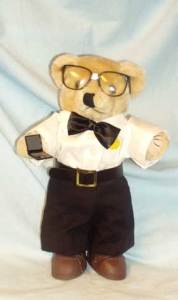 However, please don't mind his broken glasses and bad fashion sense. He's very smart. Honest.