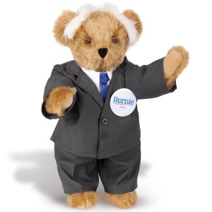 Love how the Bernie Sanders bear has his hairstyle. Yet, this Vermont teddy bear is always a champion for the working class of all types.