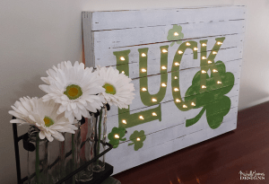 Since the word "luck" is in lights like a marquee. Even has a shamrock to mark the occasion.