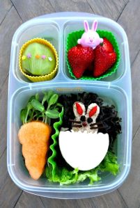 Even has a bunny in an egg sandwich. Still, is that carrot even real?