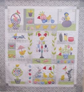 Each square depicts an Easter scene with chicks and eggs. Many will find it a real treat.